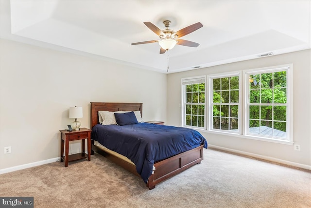 9409 Emory Grove Rd, Gaithersburg, MD 20877 - carpeted bedroom with a tray ceiling and ceiling fan
