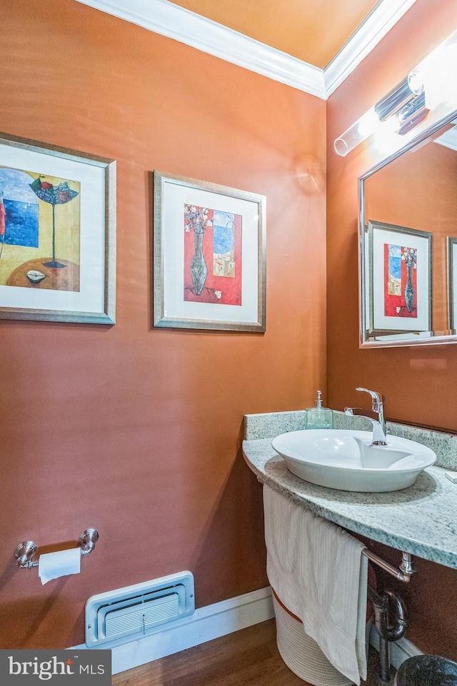 238 Winding Way Rd, Stratford, NJ 08084 - bathroom featuring ornamental molding and vanity