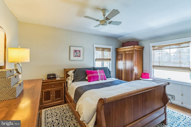 238 Winding Way Rd, Stratford, NJ 08084 - bedroom with light wood finished floors, multiple windows, and ceiling fan