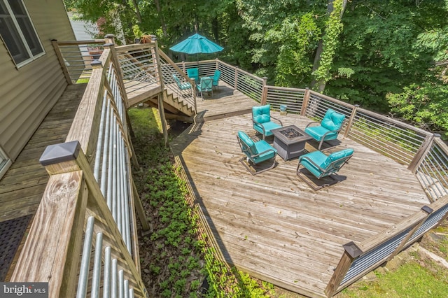 238 Winding Way Rd, Stratford, NJ 08084 - deck with a fire pit and outdoor dining area