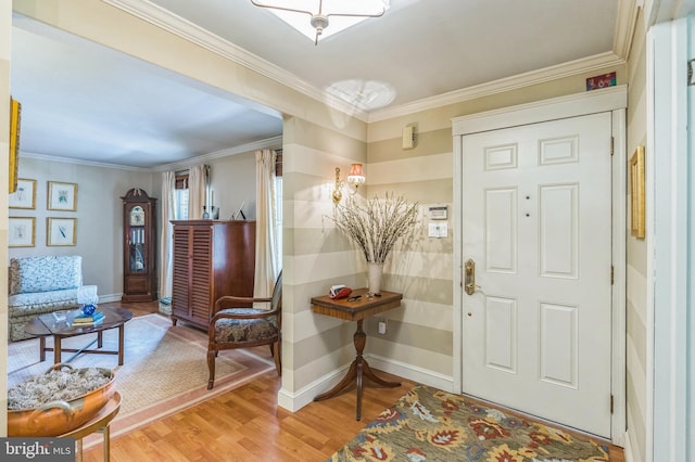 238 Winding Way Rd, Stratford, NJ 08084 - foyer entrance with ornamental molding and wood finished floors