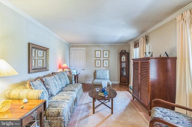238 Winding Way Rd, Stratford, NJ 08084 - living area with wood finished floors and crown molding