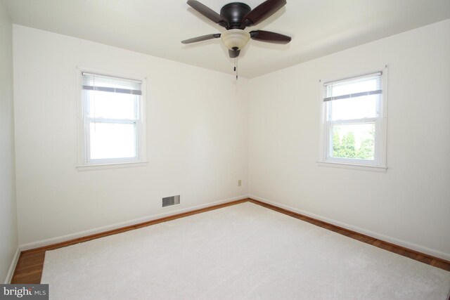 804 N Augustine St, Wilmington, DE 19804 - spare room with healthy amount of natural light, a ceiling fan, and wood finished floors
