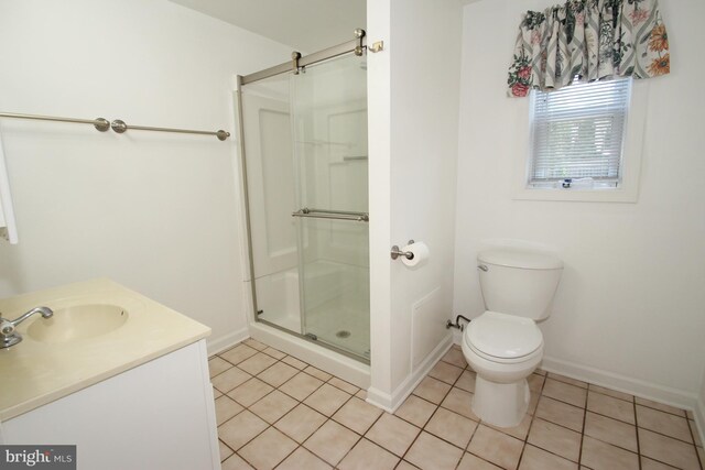 804 N Augustine St, Wilmington, DE 19804 - full bath featuring a stall shower, tile patterned flooring, and vanity