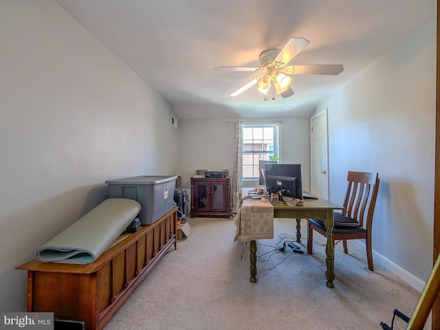 616 Glenfield Ave, Glenolden, PA 19036 - office space with light colored carpet and ceiling fan