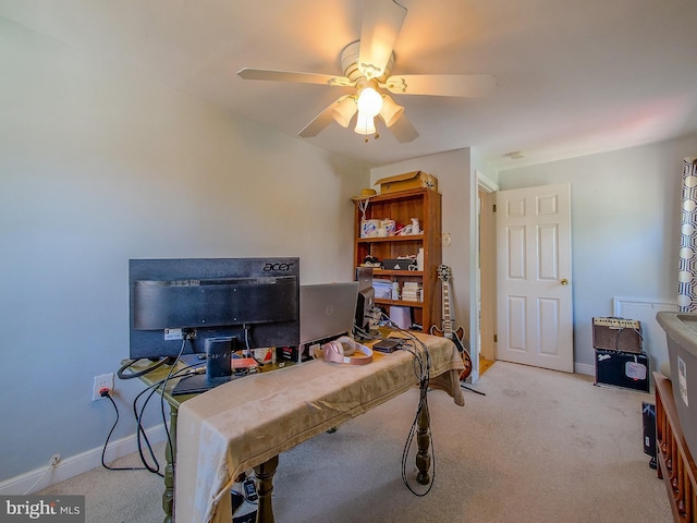 616 Glenfield Ave, Glenolden, PA 19036 - office with carpet and ceiling fan