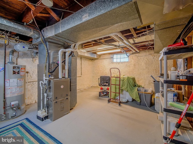 616 Glenfield Ave, Glenolden, PA 19036 - basement with water heater and heating unit
