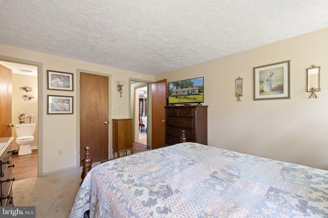 381 Youngs Dr, Front Royal, VA 22630 - bedroom with carpet flooring, a textured ceiling, and ensuite bathroom