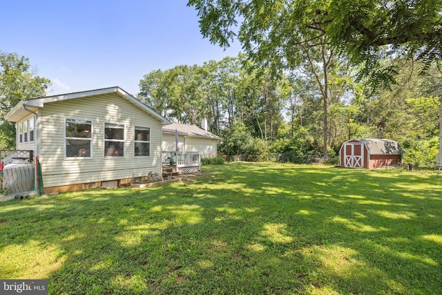 381 Youngs Dr, Front Royal, VA 22630 - view of yard with a shed and a wooden deck