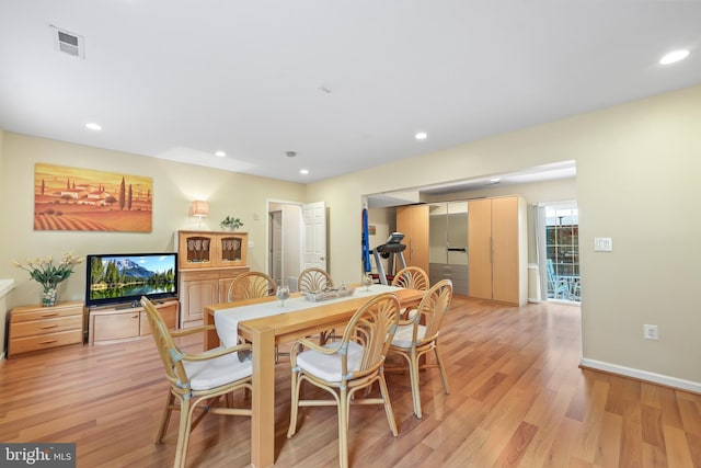 2 Evans Ln, Ruther Glen, VA 22546 - dining space featuring light wood-type flooring and recessed lighting