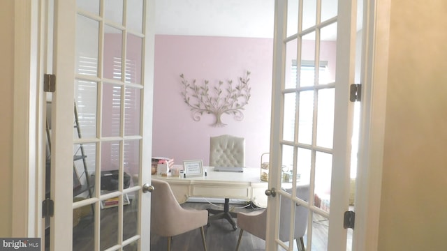 12507 Olivine Ct, Hagerstown, MD 21740 - home office featuring french doors and healthy amount of natural light