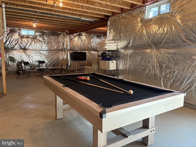 12507 Olivine Ct, Hagerstown, MD 21740 - recreation room featuring finished concrete floors and billiards
