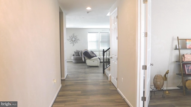 12507 Olivine Ct, Hagerstown, MD 21740 - corridor featuring dark wood finished floors and recessed lighting