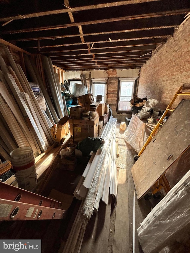 1307 Division St, Baltimore, MD 21217 - misc room featuring brick wall