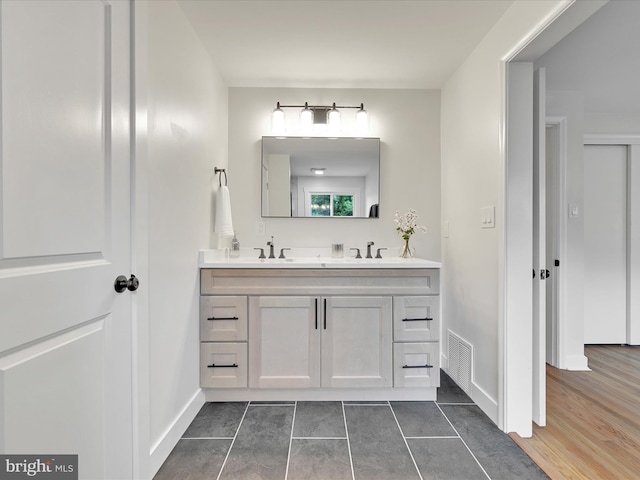 1020 Wyomissing Blvd, Wyomissing, PA 19610 - full bath with double vanity and tile patterned floors