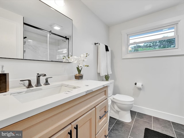 1020 Wyomissing Blvd, Wyomissing, PA 19610 - bathroom with vanity, a shower with shower door, and tile patterned floors