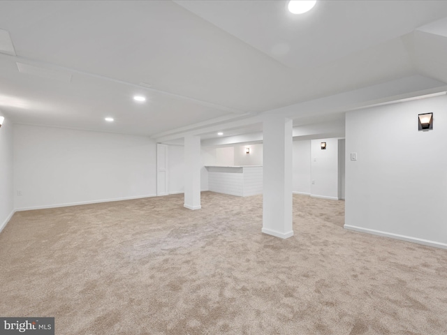 1020 Wyomissing Blvd, Wyomissing, PA 19610 - finished basement with carpet flooring and recessed lighting