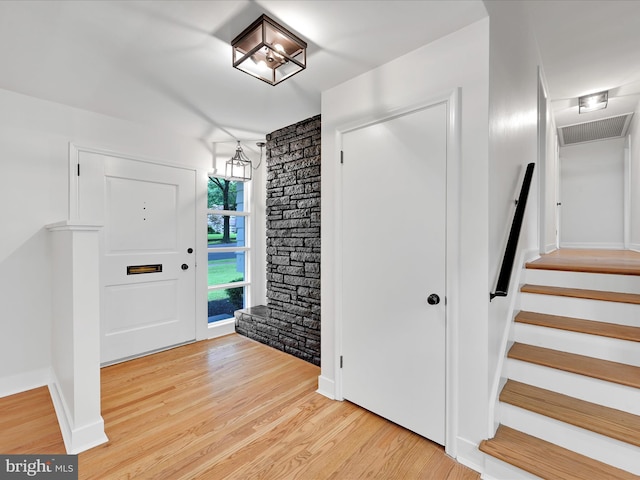 1020 Wyomissing Blvd, Wyomissing, PA 19610 - foyer entrance featuring light wood-style floors and stairs
