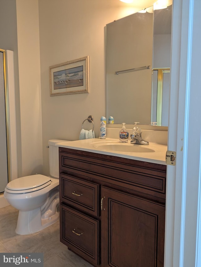 43 Helene Ct, Hamburg, PA 19526 - full bathroom with vanity, a shower stall, and tile patterned flooring