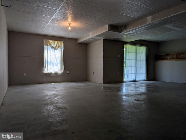 43 Helene Ct, Hamburg, PA 19526 - unfurnished room featuring concrete flooring and a paneled ceiling