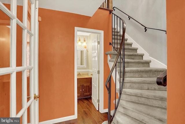 615 Beinhower Rd, Etters, PA 17319 - staircase with hardwood / wood-style floors
