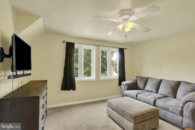 615 Beinhower Rd, Etters, PA 17319 - living area featuring light colored carpet and ceiling fan