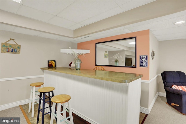 615 Beinhower Rd, Etters, PA 17319 - indoor dry bar with a paneled ceiling and carpet floors