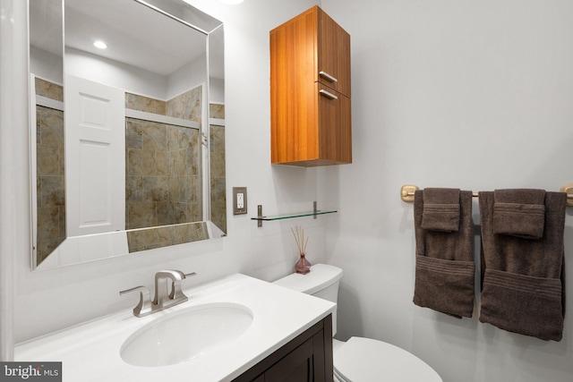 1125 K St NE, Washington, DC 20002 - full bath featuring vanity, a shower stall, and recessed lighting