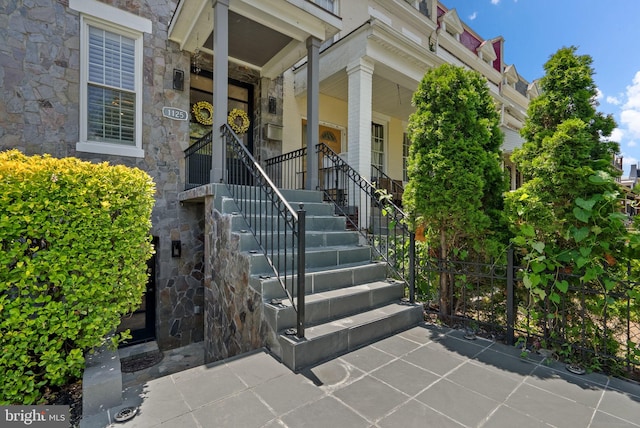 1125 K St NE, Washington, DC 20002 - property entrance with stone siding and a porch