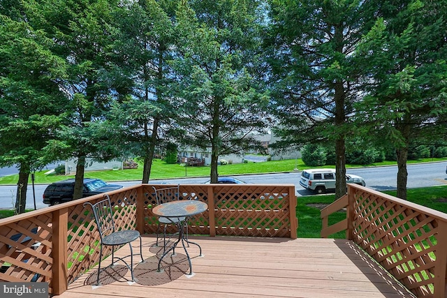 1206 Fredrick Blvd, Reading, PA 19605 - wooden terrace featuring a yard