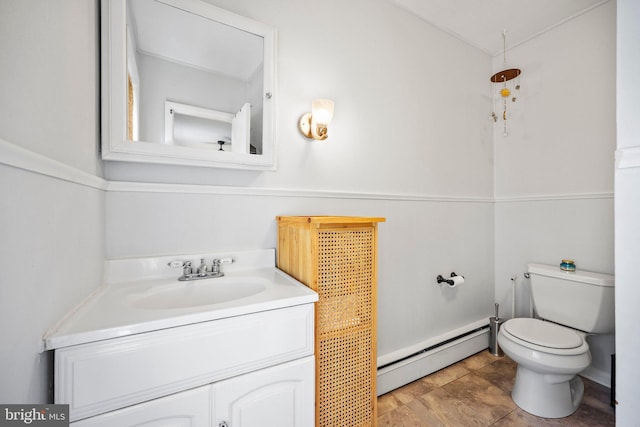 148 Reservoir Rd, Hopewell, NJ 08525 - bathroom with baseboard heating and vanity