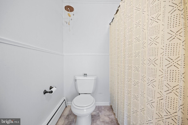 148 Reservoir Rd, Hopewell, NJ 08525 - bathroom with toilet and a shower with shower curtain