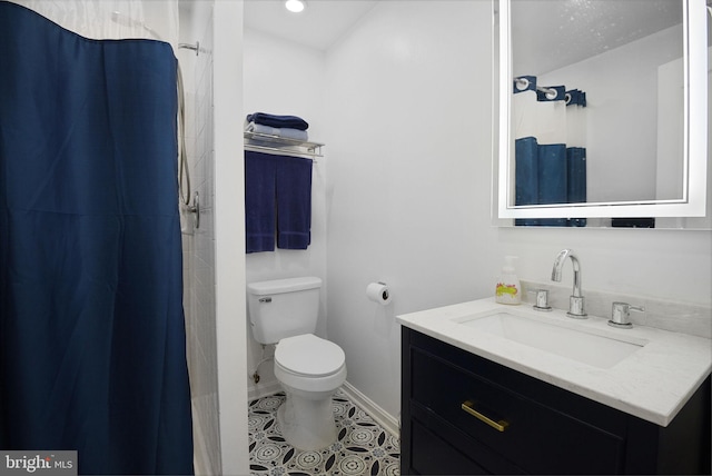 15508 Summer Grove Ct, Gaithersburg, MD 20878 - bathroom featuring vanity, tile patterned flooring, and a shower with shower curtain