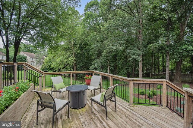15508 Summer Grove Ct, Gaithersburg, MD 20878 - deck with a fire pit