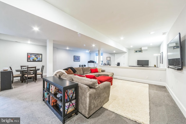 231 Caleb Dr, West Chester, PA 19382 - living room with carpet and recessed lighting