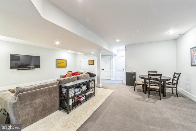 231 Caleb Dr, West Chester, PA 19382 - living room featuring recessed lighting and carpet flooring