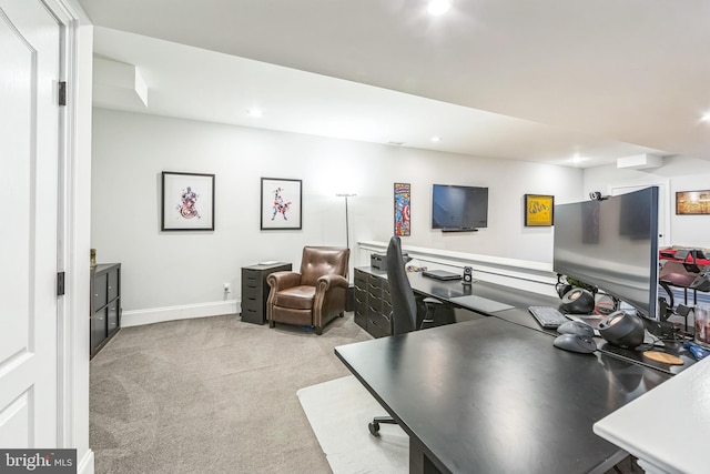 231 Caleb Dr, West Chester, PA 19382 - office area featuring light carpet and recessed lighting