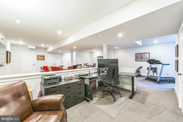 231 Caleb Dr, West Chester, PA 19382 - carpeted home office with recessed lighting and baseboards