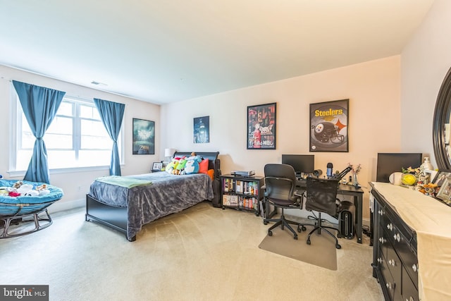 231 Caleb Dr, West Chester, PA 19382 - bedroom featuring light colored carpet and an office area