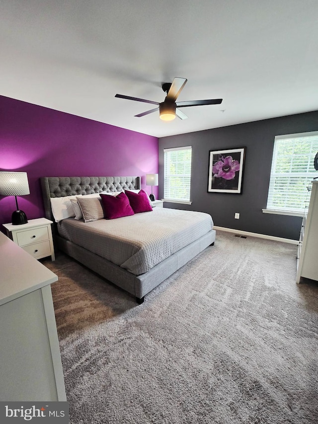 921 Sandy Run Rd, Baltimore, MD 21220 - carpeted bedroom featuring multiple windows and a ceiling fan