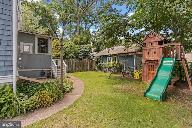 101 Cliff Ter, Wyncote, PA 19095 - view of yard with a playground