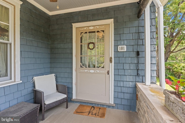 101 Cliff Ter, Wyncote, PA 19095 - view of exterior entry featuring covered porch