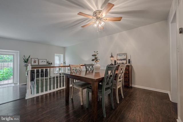 642 Lamplighter Way, Hockessin, DE 19707 - dining space with wood finished floors and ceiling fan