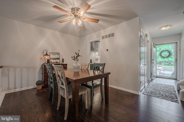 642 Lamplighter Way, Hockessin, DE 19707 - dining room with wood finished floors and ceiling fan
