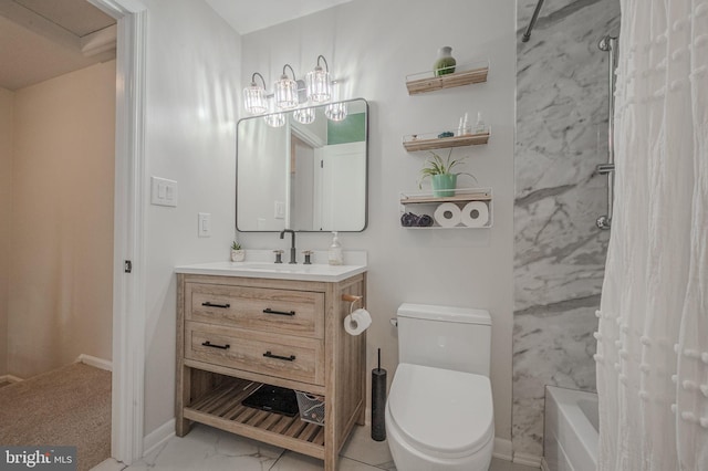 642 Lamplighter Way, Hockessin, DE 19707 - bathroom with vanity, marble look tile flooring, and bathtub / shower combination