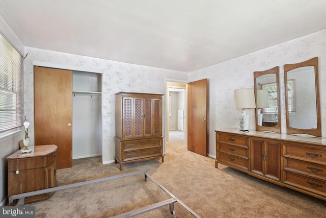 21 Hemmings Way, Lawnside, NJ 08045 - bedroom with wallpapered walls, a closet, and carpet flooring