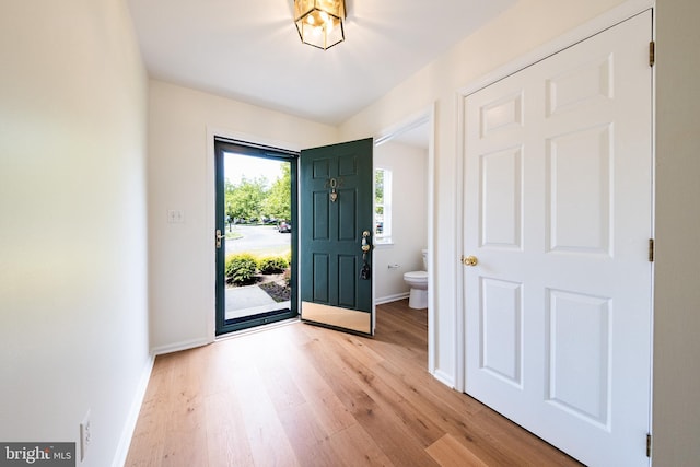 202 Park Knl, Princeton, NJ 08540 - entryway with light wood-type flooring and baseboards