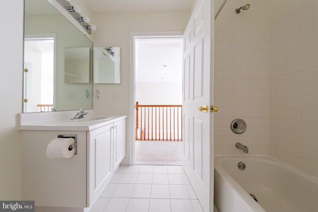 202 Park Knl, Princeton, NJ 08540 - bathroom with tile patterned floors, vanity, and shower / bath combination