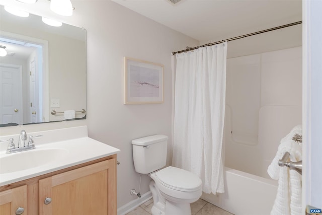 324 NW 8th St, Charlottesville, VA 22903 - bathroom featuring vanity, tile patterned flooring, and shower / bath combination with curtain