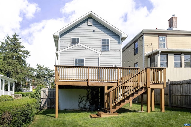 324 NW 8th St, Charlottesville, VA 22903 - back of house featuring a wooden deck and stairs